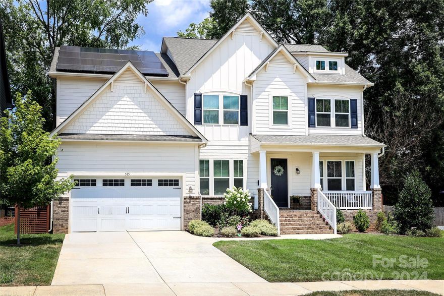 This Sedgefield home is walkable to the light rail & all SouthEnd has to offer!The lovely front porch welcomes you into a light filled home with 10 ft ceilings & gleaming hardwoods.The first floor features an office, guest bedroom w/en suite bath, dining room, butler's pantry, great room & breakfast room.The expansive kitchen features SS appliances, quartz countertops, tile backsplash,& custom cedar beams.Perfect for entertaining, the open floor plan leads to a professionally landscaped fenced backyard complete w/paver patio, pergola, & irrigation.The upper level primary suite w/sitting room & en suite bath boasts a garden tub & separate shower, designer tile,dual vanity & custom closet.A second bedroom holds an en suite bath & walk-in closet.The third and fourth bedrooms share a jack and jill bath.The dedicated bonus room is perfect for a workout space, movie room, or music room.Abundant storage, designer details & location are just a few of the many features of this not to miss home.