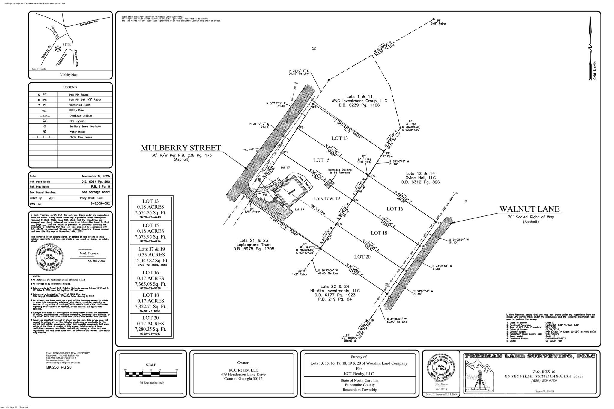 99999 Mulberry Street 13, 15, 16, 18 20