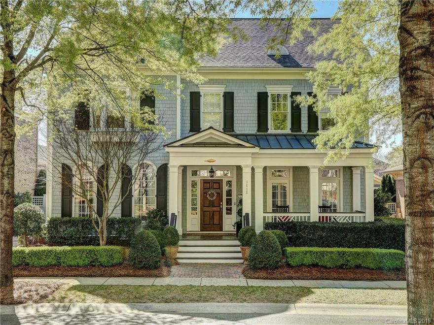 One of the best floor plans in Heydon Hall with master bedroom on the main level. Stunning curb appeal with lovely front porch.  4 bedrooms up, plus playroom with fireplace and wet bar. Great kitchen opens to family room and features granite counter tops and stainless steel Bosch appliances.   Delightful rear yard with outdoor  fireplace and kitchen.  Screened porch and 2 car detached garage.