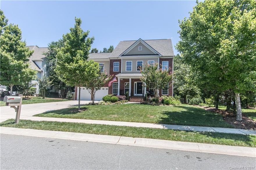 Wonderful 3-story home perfect for entertaining and outdoor living! Gorgeous trex screened porch with stone fireplace and patio w/built-in lighting & pre-wired for hot tub. Private, flat, fenced yard w/stone firepit and storage shed w/electric. First floor features beautiful, extensive millwork, office w/french-door access, guest suite, mud-area/drop zone, great room, gourmet kit w/breakfast bar and island. Residents enjoy resort-style amenities, low union county taxes and award-winning schools!