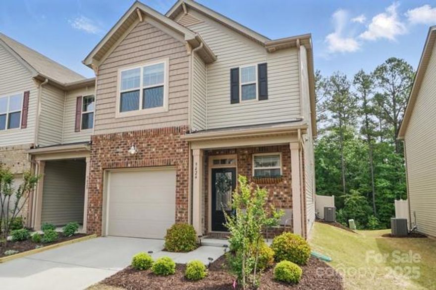 Step inside this better than new end unit townhome and enjoy its close proximity to many dining and shopping opportunities.  Ballantyne and all of its entertainment offerings are just a short drive away.. This light filled and open floor plan features LVP throughout the down stairs main gathering areas. The kitchen is a entertainers dream and includes a oversized pantry. The cook doesn't have to miss a moment of family gatherings due to being located in the heart of the home and open to the great room and dining area. The back yard is enclosed with privacy fencing allowing for yet another space to enjoy a meal or simply relax outside. Upstairs there are three bedrooms and two full bathrooms. The Primary bedroom is very spacious, has dramatic ceilings and has a large walk in closet. The luxurious en suite bath has a large shower and private water closet. The laundry room is conveniently located upstairs with the bedrooms. Enjoy low maintenance living and convenience at the Greens.