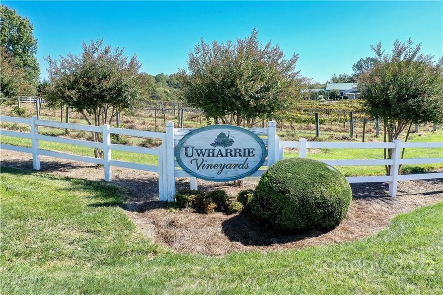 Uwharrie Vineyards is situated on nearly 70 acres and represents an outstanding opportunity for new ownership. The property offers an 11,232 SF Main building that includes a banquet hall, wine tasting room, and gift shop. There are also numerous outdoor event areas for entertainment purposes. There are excellent growth opportunities via possible expansion of the vineyards/building along with significant revenue upside via more aggressive marketing of the banquet hall. It’s all here-great and convenient location, name, and brand recognition for quality wine and customer experience. This listing includes a full array of equipment and furnishings and fixtures for all aspects of the operation. Uwharrie Vineyards awaits your vision, your energy, and your commitment to continued growth and excellence.  $1,440,000 is the price for real estate and improvements only.  Additional $530K for business.  Total price is $1,970,000 for everything.