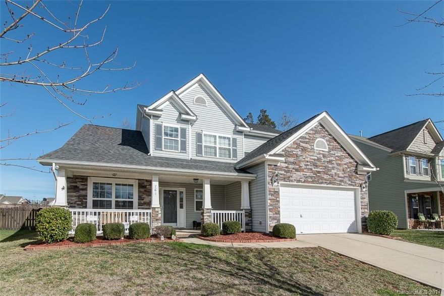 Buy with no money down and enrich your spirit in this beautifully designed home!  Spacious 1st floor Master Suite w/tray ceiling. Formal DR w/tray ceiling & architectural molding. Inviting Kitchen w/breakfast bar, exquisite granite & rich hardwood flooring. Entertain family & guests in Family rm w/gas FP & media niches. Bonus room can double as 2nd Master suite w/full bath & closet. Excellent outdoor living w/screened patio overlooking wooded yard, covered porch & enlarged patio for family BBQs.