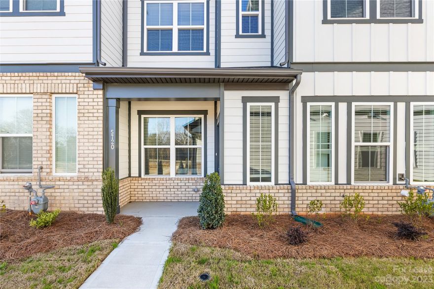 A new, energy-efficient 2-story townhome in Farmington, 2,380 sq. ft., 4 beds, 3.5 baths, open floor plan, family room, chef's kitchen, dining area, guest bed with full bath, powder room on main floor, 2-car garage. Master bed with stand-in shower, walk-in closet, two bedrooms, full bath, loft, laundry on upper level. White cabinets, granite countertops, stainless-steel appliances, tile backsplash, spacious master shower. In mixed-use Farmington development, walk to stores, restaurants. Close to I-485 and Rocky River Rd. Tenants responsible for water, gas, electricity. Lawn maintenance, HOA fees covered by owner. Rent includes washer, dryer, refrigerator. Credit check, background check, proof of funds, or application fee required for tenants above 18.