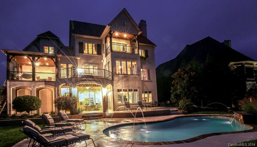 Extraordinary French Country home with fabulous long range views of 8th, 10th, 18th fairways. Three levels of luxury living that boasts a true gourmet kitchen, six bedrooms, four fireplaces, expansive master features a morning kitchen and dressing room. Lower level offers a 2nd kitchen, media room and great room that leads out to the pool and bathroom outdoors. Multiple terraces and screen porch where you can take in the golf course view and the amazing outdoor space. Nearby new Hwy 16.