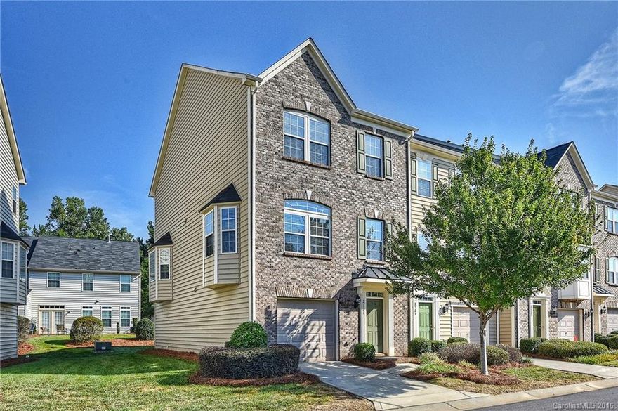 End unit w/ tons of upgrades by builder & seller. Seller recently updated the home w/ all new carpet $3100, patio pavers & landscaping $2600, light fixtures and hardware $1000, interior paint & drywall finish in garage $7800. Total upgrades $14,500. Builder upgrades: ground floor & 2nd floor half bath, double ovens, gas cooktop, stainless steel appliances, trey ceilings, double bay windows, cherry 42" cabinetry, hardwood entry & entire 2nd floor, tile shower, soaking tub, separate water closet.