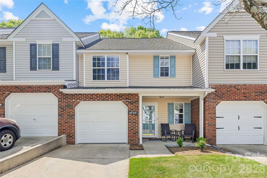 Located in the heart of highly desirable Ballantyne, this beautifully maintained 2-story patio home offers 1,420 square feet of low-maintenance living with the perfect blend of privacy and convenience.
Featuring two spacious bedrooms—each with its own ensuite full bath and half bath on main, the thoughtfully designed open floor plan creates a seamless flow from the kitchen to the inviting living spaces filled with natural light. Ideal for both everyday living and entertaining. The backyard is your own private retreat: a fully fenced, wooded patio that delivers rare privacy for townhome-style living. With an attached garage, and newly installed carpet, this home is ready to move into. Minutes from Ballantyne’s premier shopping, dining, and top-rated amenities, This home offers care-free living and an unbeatable location—an opportunity you won’t want to miss.