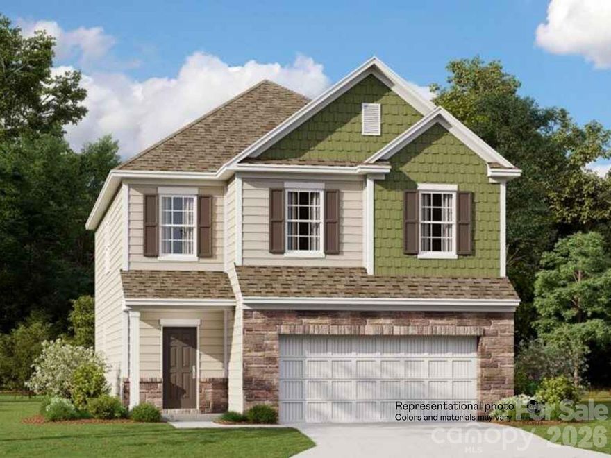 Welcome home to the Westbury floorplan! This popular two-story home delivers modern comfort with ample room to grow and entertain. Upon entry is a two-story foyer that flows to a spacious open-concept design. Step right in to a spacious family room open to kitchen with island and dining area, perfect for seamless everyday living. Special touches include quartz countertops and tile backsplash, large walk-in pantry and island seating. Beautiful gas fireplace in family room makes every evening warm and cozy! Upstairs you'll find a flexible loft space ideal for a TV or study area - even a play zone! Four spacious bedroom, including the primary bedroom and laundry room are also upstairs. Redhawk is truly a lifestyle community offering resort-style living in Belmont, NC. Amenities planned include two pools, tennis and pickleball courts, sand volleyball, disc golf, dog park, walking trails and 2-story clubhouse with fitness room. Located just 22 min from the airport, 30 min from Uptown Charlotte and 15 min from the Whitewater Center. Of course, the charm of downtown Belmont is just around the corner with shops, quaint restaurants, parks and more.