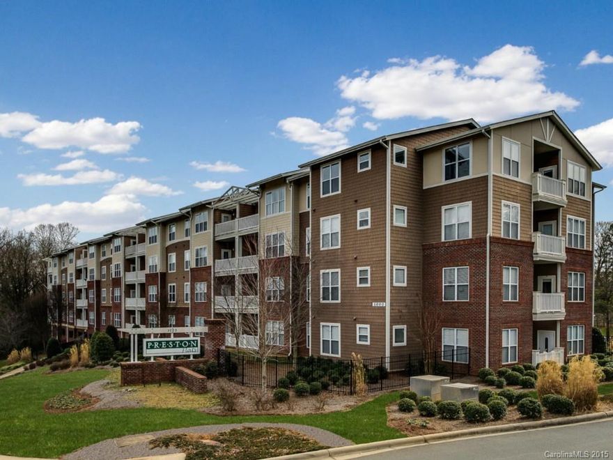 Rare 3 Bedroom find with one of the only gas log fireplaces in the building .Light flows  throughout entire condo, Master Bedroom has great walk-in closet also offers access to a nice patio overlooking the pool . Livingroom offers great ambience with the fireplace for the winter and overlooking the pool in the summer. Unit's parking space is beside the elevator and unit has easy access to stairs. Washer, Dryer and Refrigerator to remain . Move-In Ready ! Close to Montford, Southpark  Light Rail