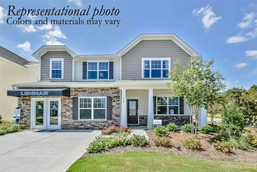 New 4 bedroom with Study and 2.5 baths in Gambill Forest with plans for a pool, clubhouse, walking trails, sidewalks, streetlights all in the Mooresville Graded School District! 
Two-Story Home with 4 Bedrooms, 2.5 Baths, Study, 2nd Floor Loft, & 2-Car Garage. Large, Open Kitchen with Island overlooking family room and breakfast area. White Cabinets, subway backsplash, Quartz countertops, and Stainless Steel Appliances. Luxury Vinyl Plank throughout main level including stairs, ceramic tile in baths and laundry. Master Bath features 5' tiled shower w/ built in seat.  2 Full Baths Upstairs, including.