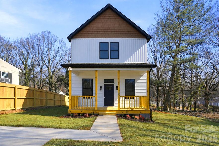 Blending Scandinavian architecture with modern farmhouse design, this stunning new construction home is sure to impress. Conveniently located just minutes from downtown Statesville, this thoughtfully designed 3-bedroom single-family home offers an open-concept layout with 10-foot ceilings, creating a bright and spacious feel throughout.

A large covered front porch welcomes you home and provides the perfect spot for morning coffee, relaxing evenings, or entertaining guests—adding both curb appeal and everyday livability.

The show-stopping kitchen is the heart of the home, featuring black shaker cabinetry, a waterfall island, stylish pendant lighting, a designer backsplash, pot filler, and a modern apron-style range hood. Open shelving and warm wood accents add character and charm, while the large island provides the perfect space for gathering and entertaining.

Retreat to the beautifully appointed primary suite and enjoy spa-inspired bathrooms finished with luxury tile. Every detail has been carefully selected to blend modern elegance with everyday comfort.

With no HOA this property offers convenient flexibility for homeowners. Don’t miss this opportunity to own a beautifully crafted home in a prime Statesville location!