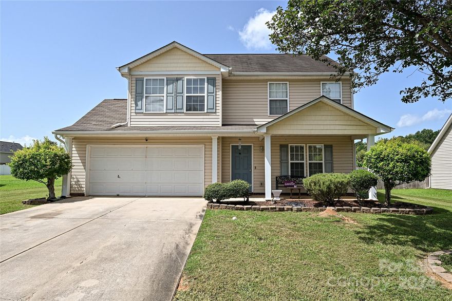 Welcome home to this three bedroom, two and a half bath home situated on a large flat lot.   Brewington Park community is wonderful as you are minutes from schools, dining and shopping.  You'll love the large living room with a gas fireplace, breakfast area with vaulted ceilings that looks out onto the back yard. Rounding out the main level is a half bath, eat in breakfast area, pantry and laundry room. Upstairs features a  good sized primary suite, two secondary bedrooms and full bath.  Solar panels were added in 2022 which will help cut down on energy costs.  Come see this wonderful home and make it your own. Sold "as is", seller won't make any repairs.  This house would be a great investment property.