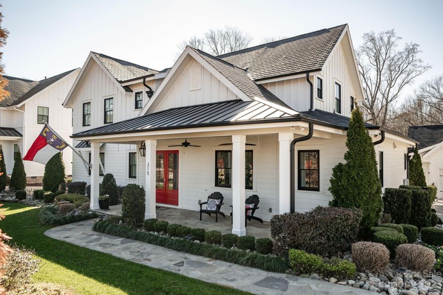 Best back yard in Davidson! 0.7+/- acre flat lot in the most highly sought after part of Davidson. This modern farmhouse built in 2017 by 2023 Charlotte Builder of the Year is masterfully finished with modern touches including full automation system- blinds, audio, video and security.   Floor plan is open and bright with primary on the main level, large living area, gourmet kitchen, scullery/pantry and large laundry/office area.  Heated Salt-water pool/spa, outdoor pavilion and meticulously landscaped back yard are unheard of in downtown Davidson.  Pavilion has full wood burning (gas starter) fireplace, grill, bar, kitchen space, living area-  pool bathroom includes outdoor shower, oversized two-car garage plus third bay for storage and finished office/bonus space above garage. Home has too many features to list and no HOA! Very short distance to downtown Davidson, Davidson College, major grocery, and Lake Cornelius and Lake Norman.