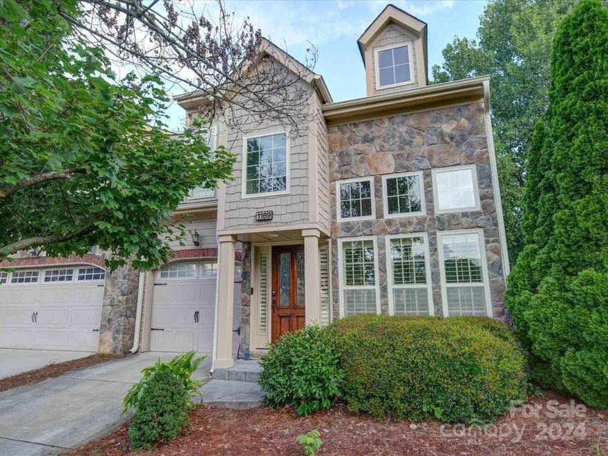 Welcome to this charming townhome in sought-after Stuarts Landing, ready for you to move in! This wonderful home features a primary suite on the main level & 3 more bedrooms upstairs! As soon as you enter you'll see the 2 story great room w gas log fireplace & double windows offers a perfect blend of modern style & comfort. The beautiful flooring leads to the dining area w fireplace & a well-appointed kitchen! Custom cabinets, granite countertops, stainless appliances, eat at bar & access to back patio! Patio extends the entertaining space with large concrete area, privacy fence & space to set up a grill. Primary bedroom includes a spacious bathroom w double sinks, a walk-in shower & soaker tub. Neighborhood pool & exercise area. This golf cart friendly town is nestled along the South Fork of the Catawba River w dining & shopping; offering the quality of life you want! Kayak launches, fishing piers, walking trails & parks! Cramer Mountain Club has golf & tennis memberships available.