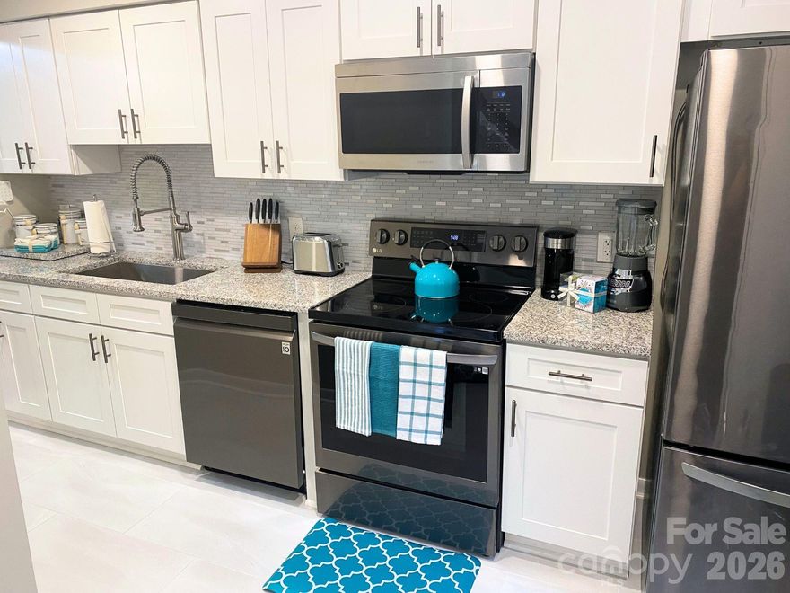 Rare End-Unit Townhome in the Heart of SouthPark — Updated & Move-In Ready

Welcome to 3108 Heathstead Place — a beautifully updated two-level end-unit residence offering privacy, modern finishes, and unmatched walkability in SouthPark.

The renovated kitchen features white shaker cabinetry, granite countertops, white/gray tile flooring, glass backsplash, deep single-basin sink, and stainless appliances including oven, dishwasher, and microwave vented to the exterior, mini-blind built in sliding door.

Bamboo flooring on the main level and rich Brazilian walnut hardwoods upstairs — no carpet anywhere. Recessed lighting throughout both levels creates a bright, modern feel and updated light fixtures. Both bedrooms include  remote-controlled ceiling fans.

Step outside to your private patio upgraded with stone and pebble hardscape, surrounded by mature wooded trees for added serenity.

Enjoy simplified living with key utilities covered by the HOA, offering predictable monthly expenses and low-maintenance ownership.

Residents of Heathstead enjoy:
• Two swimming pools
• Clubhouse rental access
• Scenic walking areas
• Water, sewer and trash collection included in HOA dues

High-speed connectivity is on the horizon with Google Fiber expanding to the area — adding even more long-term value.

Location is everything — this home is walkable to Beverly Woods Elementary and the YMCA, and just minutes to SouthPark’s premier shopping and dining, grocery, medical facilities/urgent care, and greenway access.

Residents also enjoy the SouthPark Skipper — a complimentary electric ride service that provides free transportation around SouthPark retail and dining destinations, making it easy to leave the car parked and enjoy the neighborhood.

Investor-friendly opportunity: Per HOA guidelines, leasing is permitted with a minimum 6-month lease term. Ideal for cash buyers seeking a well-located SouthPark rental property.

A rare opportunity to own a move-in ready, low-maintenance home in one of Charlotte’s most established and desirable areas.