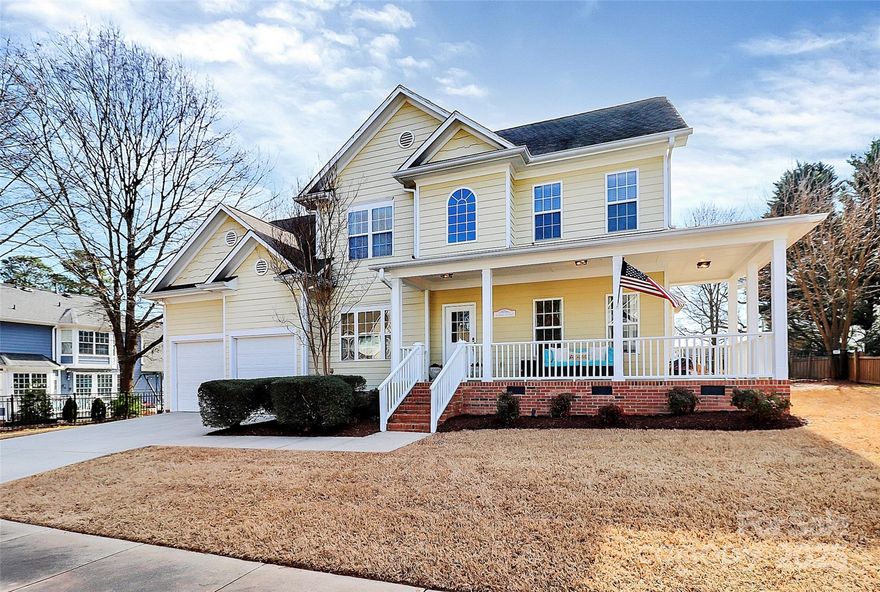 Look at this Beautiful Home in Ballantyne!  With a welcoming wrap-around porch, this meticulously maintained, move-in ready home has an amazing remodeled kitchen with gorgeous quartz countertops & state of the art SS appliances. The large Great Room is excellent for entertaining w/an open floor plan, neutral paint throughout, and amazing hardwoods. The main level has a designated Office space, generous Dining Room, and a Guest Bedroom w/full bath currently being utilized as a Den.  The Upstairs Primary Bedroom has a Recently Renovated Ensuite that is FABULOUS w/custom built-ins, a WOW shower, and an amazing walk-in closet! Down the hall you'll find more spacious Bedrooms, another full bath, plus the convenience of an upper level laundry. The Bonus Room (possible 5th bedroom) has storage galore! Fully fenced backyard, water heater 2023, HVAC 2020. All of this in the Heart of Ballantyne close to amazing Shopping, Restaurants, the new Hospital, the Ballantyne Bowl, & Top Rated Schools!