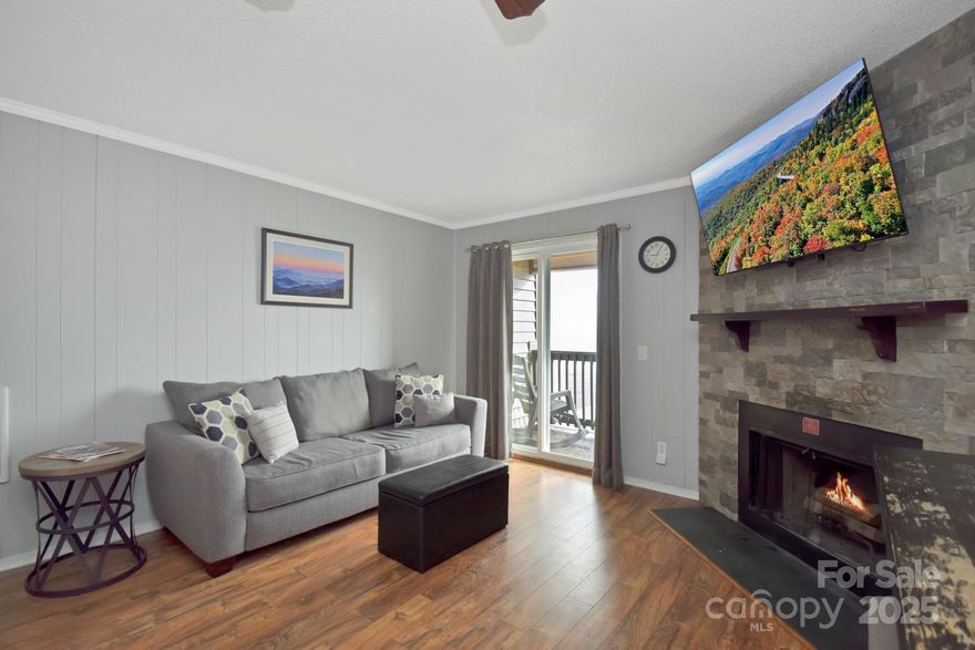 LOWEST PRICED ONE BEDROOM UNIT AT PINNACLE INN - Affordable Beech Mountain Condo - LESS THAN $140K Enjoy this year-round vacation destination. Great mountain getaway or short-term rental. Sleeps 4. Features include: Covered porch, LVP flooring, granite kitchen countertop, updated kitchen cabinets & appliances, wood burning fireplace, queen bed, queen sleeper sofa & drop zone. At 5,500 ft elevation, enjoy snowy winters & cool summers here. In the winter months, spend the day on the slopes or sledding hill. PET FRIENDLY & close to Dog Park! ONLY PAY FOR ELECTRIC. $400/month POA Fee includes water, sewer, FIBER OPTIC INTERNET, trash & MANY AMENITIES: Indoor pool, hot tub, pickleball, tennis, fitness, sauna, arcade, mini golf, grills & more! PRIME LOCATION close to Fred's General Store, Restaurants, Breweries, Playground, Sledding Hill, Wedding Venues & Beech Mtn Resort for summer concerts, mtn biking, skiing, tubing, ice skating and more!