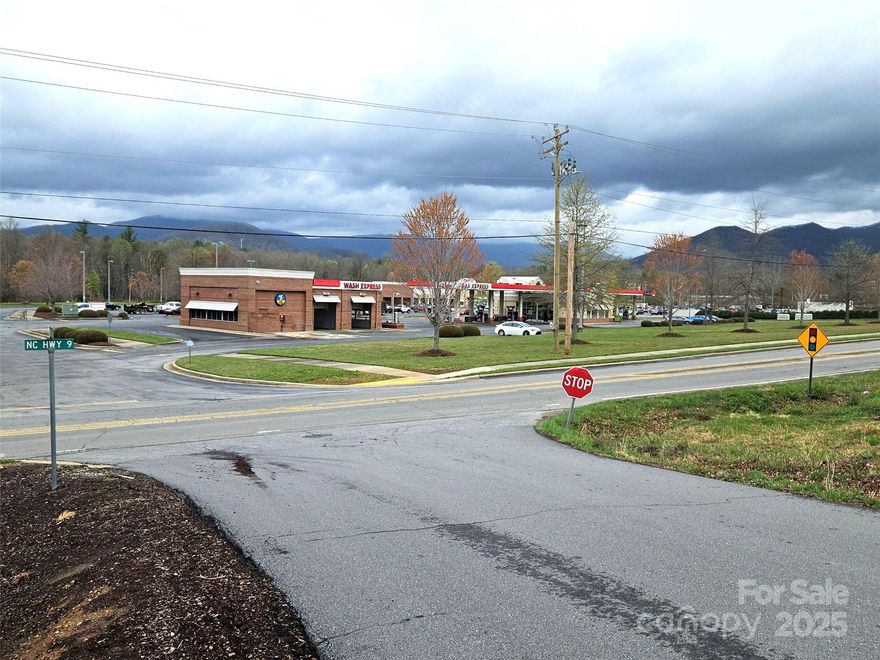 Great land development opportunity for hospitality or national retail! Two acres on a prime retail corner located within two blocks exit 64 at I-40 in Black Mountain. NCDOT is proposing a new roundabout (facilitating the proposed interchange @ Blue Ridge Rd & I-40) that will connect Blue Ridge Rd and NC 9 just 200' south of this property! Current improvements include a restaurant with excess land suitable for expansion, a dual retail concept, or hospitality makeover. Seller is open to options including a sale leaseback, alternative free standing retail use or land re-allocation under a dual retail concept! Abundant parking, high visibility - see today by appointment only.