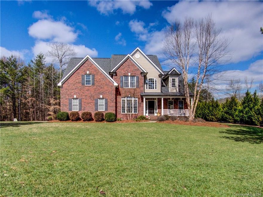 Welcome home to your beautiful, brick, custom home nestled among sprawling home sites in Vanderburg Estates loaded with exceptional features, upgrades and designer touches. Large, level, private park-like yard with deck for entertaining. Home has space for everyone with guest suite/bath on main.  Open floor plan. Huge upstairs bonus room w/ built-in's with attached playroom & secret hideaways in secondary bedrooms. Tons of storage space throughout, No HOA, warranty included, near I-485 loop!