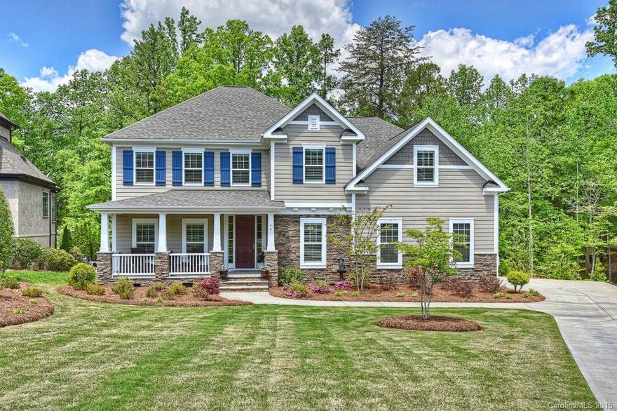 Fabulous Craftsmen open home on the 9th fairway!  Master down overlooks gorgeous trees in rear. Stunning chef's kitchen w/gas cooktop opens to huge great room w/corner fireplace, built-ins. 3BR up+loft+bonus and ample walk-in storage.Private .69 acre yard perfect for forts! High-end 16Seer heat pump w/gas backup, thermostats programmable by smart phones, state of art UV Light Air Purifier on all systems removes all smells and other pollutants. Tankless H2O. Close to club, pool,tennis. Perfect!