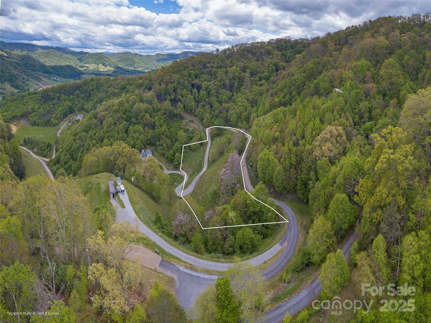 Travel through the beautiful mountain valley of Bald Creek. Enjoy the setting with mountain and farm views in the beautiful Upper Crabtree community. Come envision your mountain retreat. Access through gated Quest Cove with minor restrictions to protect the value of the property and underground electric. 1200 sq ft on one level 1500 on 2 levels 1000 min on main. Easy Drive to Waynesville, Maggie Valley, Asheville.