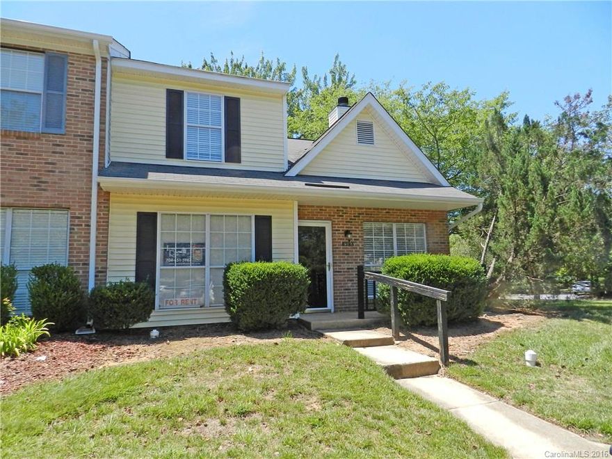 Raintree! A golf course community. Beautiful & spacious end unit townhome. Recently upfitted with upgraded wood laminate floors, freshly painted, Whirlpool appliances (including built in microwave).  Master BR on main level or office/study. Upper with 2BR's and one full bath. Washer/dryer negotiable. Water/sewer/trash included. Rear patio to be upfitted with  side privacy fence & stone pavers. Quiet neighborhood with greenspace immediatly to right of unit. Agent owned & managed. Call today!