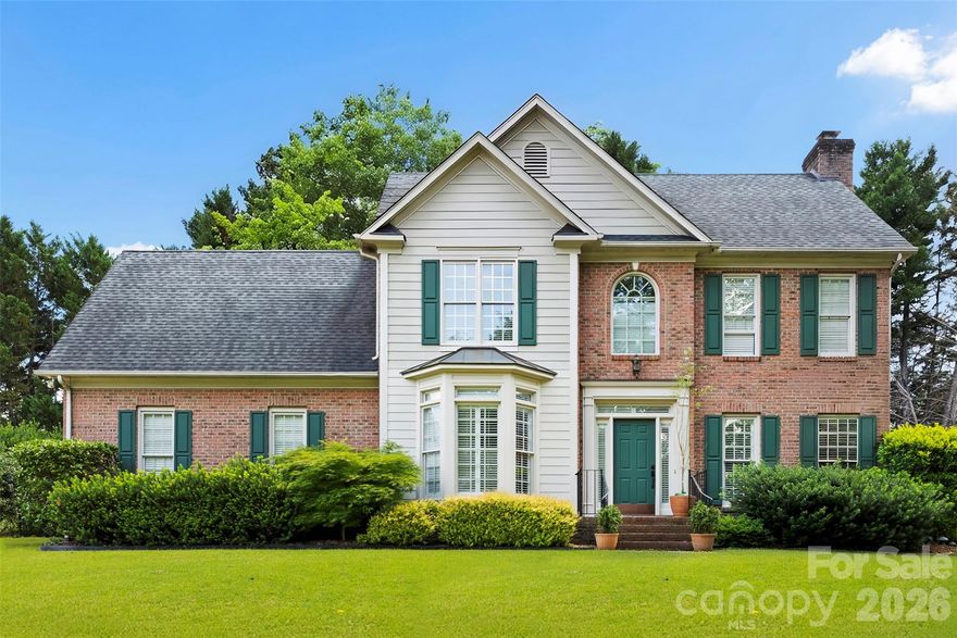 Welcome to this beautiful brick home in the highly desirable Swan Meadows II neighborhood in Rock Hill. Conveniently located near shopping, downtown and several medical facilities and fabulous local restaurants. The custom kitchen is a dream featuring 42” cabinetry, granite countertops, gas range, and stainless steel appliances. Elegant crown molding throughout and plantation shutters downstairs add timeless charm and sophistication. Main floor offers meticulously maintained hardwoods and a cozy living room with a gas log fireplace. Step outside and relax or entertain on your private backyard deck surrounded by professional landscaping, lush Zoysia grass, and irrigation. The spacious primary suite features a tray ceiling and spa-like bath complete with a large jacuzzi tub and tiled shower. Low HOA dues of only $85/year. New condenser unit. Easy commute to Uptown Charlotte, airport and interstate 77. Set up a showing today!