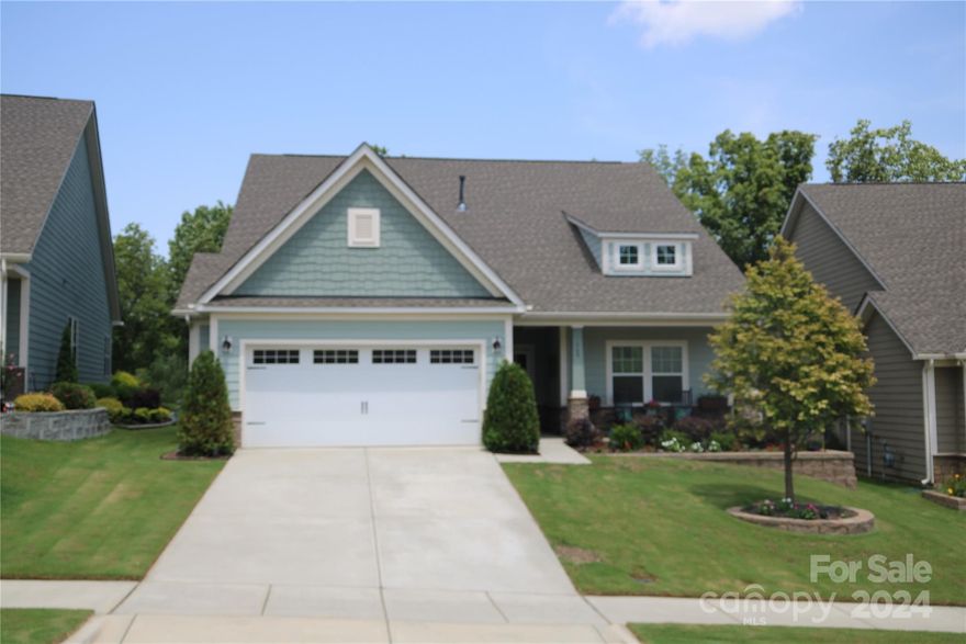 Fabulously upgraded, Meticulously cared for and Move in ready! Very open split Bedroom plan with nine foot ceilings and attention to detail everywhere!  Kitchen, Great Room, Dining Area are all one large space.  Primary Bedroom has Sitting Room, or perfect office, with access to Screen Porch & Patio.  Primary Bath has custom tile shower, Double vanity, linen closet and large walk in closet.  Laundry Room can be accessed from Primary Bath or Main hall.  Two other bedrooms share a Main hall bath. Great Room boasts 10 foot coffered ceilings and custom TV built-in. Extended Screen Porch to 13X16 that leads to large hardscape patio with built in grill and gas firepit.  Panoramic view of golf course and pond from your patio.  Landscape upgrades include drainage done right, concrete boarders, retaining walls and beautiful plantings.  Two car garage with storage shelves and mud sink.  Fridge in kitchen and all TV's will convey.