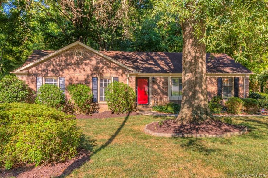 Classic brick ranch in sought after Stonehaven neighborhood.  Kitchen & bath updates.  Hardwood floors throughout most of the home's living areas.  Nice laundry room and lots of storage space.  Sunroom leads out to oversized deck, great for outdoor entertaining. Large, private, fenced back yard that backs up to McAlpine Park.  New heat pump installed in 2013. Convenient to uptown, restaurants, and shopping.