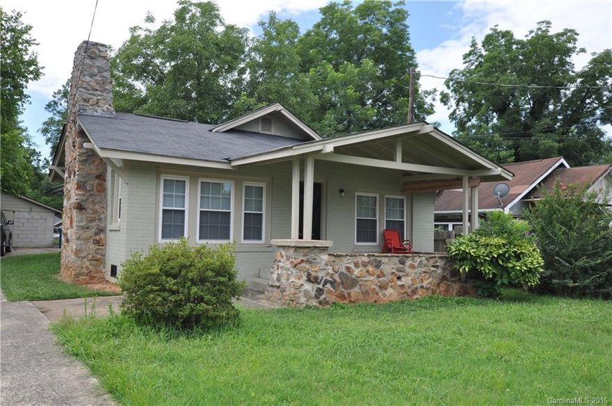 Cute little bungalow within walking distance to downtown Belmont. Lots of charm and character. Craftsman style with large front porch. Interior has open floor plan with arched entries to each area. Hardwood floors throughout. Updated kitchen and bath. Stainless steel appliances, new cabinets, new countertops new backsplash. New tile and vanity in bath. Wood burning fireplace. Two car detached garage and deck on the back. This is a wonderful house and will go fast.