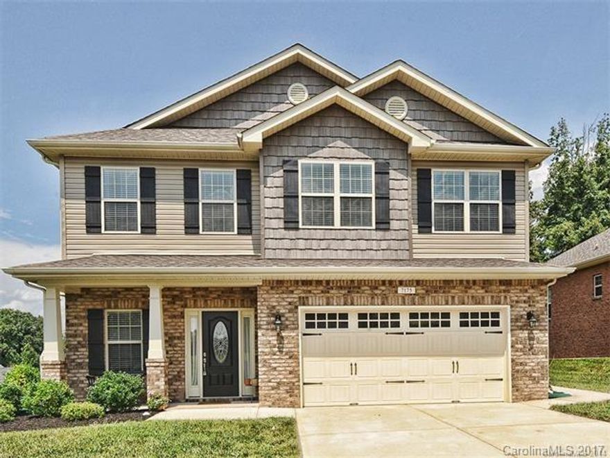 Pride of ownership in this 2-story brick/vinyl home in Villages of Denver. Lg. kit. w/granite, tile backsplash, SS appliances &panty &dining area. Great rm offers large windows & gas fireplace, bedroom & full bath on main. Spacious master suite, trey ceilings, master bath offers dual sinks, garden tub&separate glass enclosed shower and water closet.Loft, additional family room area. From your back patio you see trees & have a fenced yard.  Community features clubhouse, Olympic size swimming pool