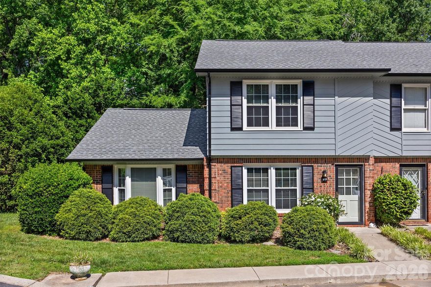 Welcome home to this well-maintained end-unit townhome in the highly sought-after Fort Mill area! Offering 3 bedrooms and 2 full bathrooms, this home features fresh paint, a newer HVAC system (2019), and a comfortable, low-maintenance lifestyle in a fantastic location.

The spacious kitchen and dining area overlook the private backyard through a wall of windows, bringing in wonderful natural light. The main-level primary suite includes a private bath and walk in closet with access to the screened porch.  Additional bedrooms on the 2nd level provide flexibility for guests, hobbies, or a home office.

Enjoy relaxing mornings or quiet evenings on the large screened porch and backyard deck. Conveniently located near the Anne Springs Close Greenway, the Springs Complex, shopping, dining, and with quick access to both Charlotte and Rock Hill. Residents also enjoy access to the community swimming pool just steps away.

The HOA covers exterior maintenance, roof, trash service, lawn care, and leaf blowing, making everyday living even easier.