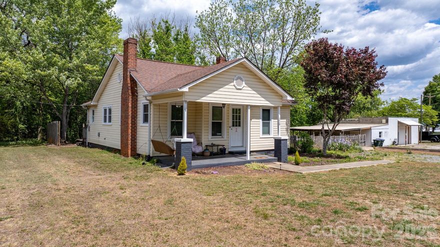 Charming, updated, and full of personality—this immaculate cottage bungalow is a true standout! From the moment you step onto the inviting front porch, complete with a classic porch swing, you’ll feel right at home.

Inside, the thoughtfully designed layout lives larger than expected, offering a comfortable and natural flow throughout. The cozy living room with fireplace welcomes you in and opens to a spacious eat-in kitchen—perfect for gathering and everyday living. The home also features two bedrooms, a nicely updated bathroom, and a convenient laundry room, all designed with both function and style in mind.

Step outside to enjoy a private backyard retreat, complete with a gazebo—ideal for relaxing evenings or entertaining guests.

One of the true highlights of this property is the impressive detached garage. With over 1,000 square feet, it offers endless possibilities—whether you need a workshop, hobby space, or the ultimate setup for working on cars and trucks.

Located in the foothills of the Western North Carolina mountains, this home combines charm and convenience. Just seconds from Interstate 40, you’ll have easy access to nearby Hickory and Morganton, offering excellent dining, shopping, medical facilities, and outdoor recreation.