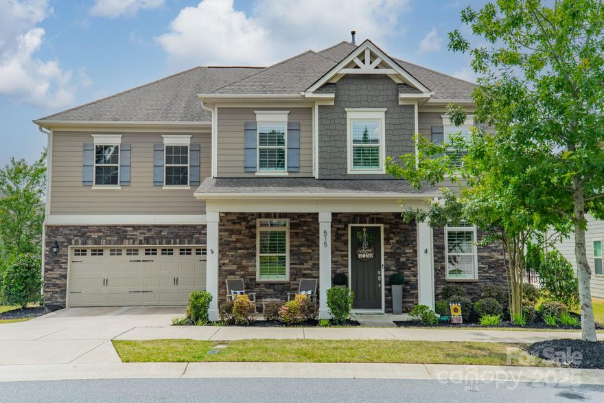 Stunning 5-bedroom home on the largest lot in the popular Brayden neighborhood of Fort Mill! This property has everything you could need, with too many updates to list. Featuring a formal dining room with a built-in serving bar, a private study, an open living space with an updated kitchen and walk-in pantry, and a guest suite downstairs with a full bath. Upstairs, you'll find updated flooring throughout the primary suite complete with a sitting room, dual closets, and a beautifully upgraded primary bath, along with 3 additional bedrooms, 2 bathrooms, and an oversized media room with Triad in-ceiling surround sound speakers. As if the interior is not enough, the outdoor spaces are equally impressive with a screened-in back porch and a .34 acre fenced-in, flat yard! This is one you cannot miss!