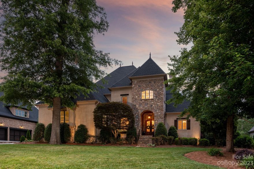 Beautiful French Country home in luxury Weddington gated community featuring resort style backyard with gorgeous heated salt water pool, outdoor kitchen, wood burning fireplace & screened porch. Lovely updated interior with fresh neutral paint, updated light fixtures & NEW carpet in bedrooms! Great floor plan features primary bedroom plus additional bedroom or office with full bath on main. Spacious kitchen includes double ovens, gas cooktop, brand new Bosch dishwasher, large counter level height island + pantry.Upstairs you will find 2 oversized secondary rooms (14x19) with walk in closets & shared full bath, additional secondary room with dedicated full bath + double bonus room & office. Beautiful pool with pebble tech finish and swim out plus tanning ledge with umbrella holder. 16 NEW Pella windows in 2023. HVAC on a 2nd floor replaced in 2021. Driveway replaced in 2017; Tankless Hot Water Heater 2016. Great Weddington location just minutes to Weddington Optimist Park!