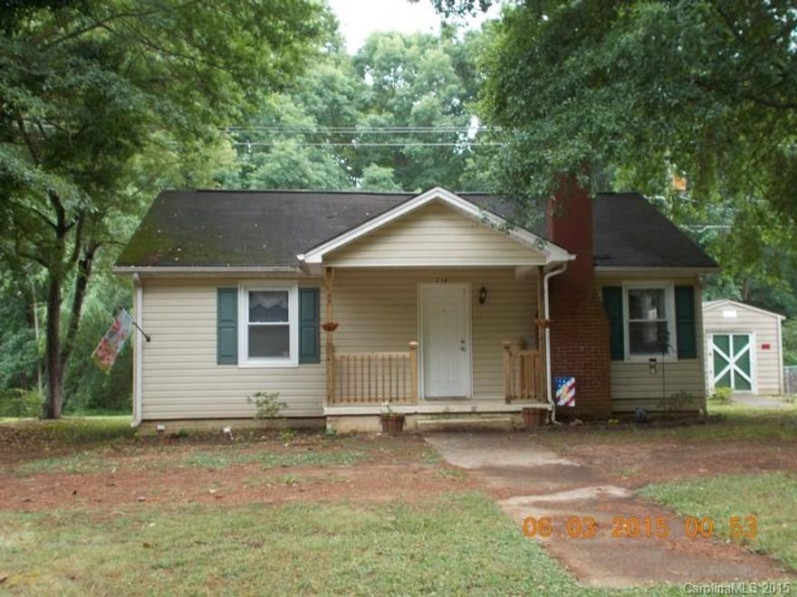 This is a cute 2 bedroom, 1 bath house with approx. 884 sq. ft. The kitchen has newer cabinets, counter tops, ceramic tile and the washer and dryer is located in the kitchen also. The bathroom has ceramic tile, shower has ceramic tile in it also, and vanity with ceramic tile. The heating/air unit was replaced approx. 2009 and septic tank was pumped out about 1 1/2 years ago. House being sold "as is".