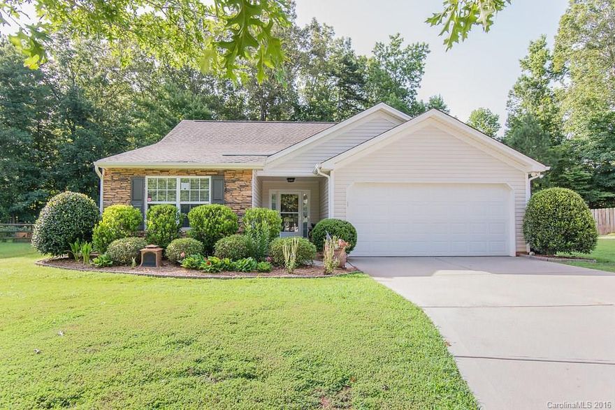 Almost 1/2 acre of land on a cul-de-sac with private, fenced, backyard and extended patio for entertaining. Storage shed remains. Meticulously maintained home with sunroom, arched doorways, vaulted ceiling, gas log fireplace, custom backsplash, custom kitchen cabinet remains (behind breakfast nook), granite counters, covered front porch. New roof 2012.