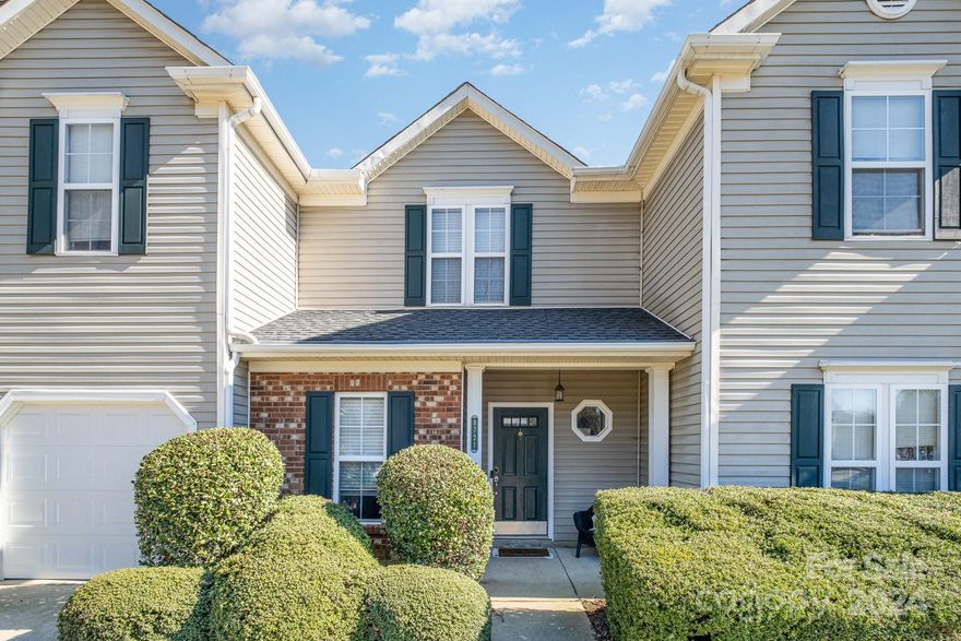 Step into the welcoming embrace of Towne Meadows! This impeccably maintained townhome showcases a kitchen adorned with stainless steel appliances and a breakfast bar that seamlessly flows into the airy dining and family room. Revel in the freshness of neutral paint colors and enjoy the plush feel of new carpet, recently installed in 2021. The well-designed layout includes two primary bedrooms upstairs, each with its private full bathroom, while downstairs features an additional half-bathroom—ideal for hosting guests. Washer and dryer are conveniently included, and a private fenced patio adds a charming outdoor retreat. Positioned for utmost convenience, this home is situated near premier shopping, fine dining, groceries, parks, and offers easy access to I-485 and I-77. Act swiftly – this opportunity won't be available for long!