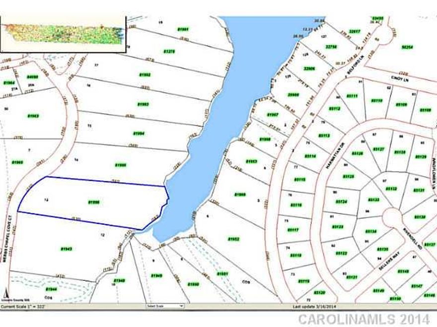 Beautiful waterfront acreage in a quiet gated neighborhood! Generous sized lot is perfect for the nature lover or avid fisherman. Over 250 feet of waterfront. Viewing deck or gazebo may be allowed, but no dock. Could perhaps put in a canoe or kayak. Quiet, serene property with privacy but provides easy access to Charlotte, the airport, and Hwy 16. Previous septic permit for 4 bedrooms.  Gate code provided when appointment made with CSS.