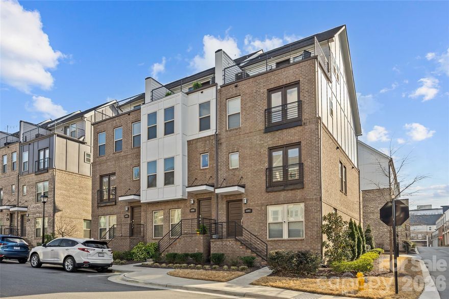 Experience vibrant urban living in this stunning four-story townhome located in the highly desirable Central Point community. Perfectly positioned just steps from the Little Sugar Creek Greenway, this townhome offers exceptional walkability and quick access to Plaza Midwood, NoDa, and Uptown Charlotte, where some of the city’s best restaurants, breweries, shops, and entertainment await. Easy access to I-277 makes commuting effortless.
This beautifully maintained residence showcases premium upgrades throughout and thoughtfully designed floor plan includes a stunning kitchen, a spacious primary suite with its own en-suite bath and walk-in closet and two additional bedroom/baths. Additional highlights are two-car garage with storage space. The true showstopper is the rooftop terrace—an incredible space to unwind or entertain. Low-maintenance living, modern style, and a prime location close to the city’s most dynamic neighborhoods make this townhome an exceptional opportunity. Refrigerator & Washer/Dryer included.  Move In Ready!