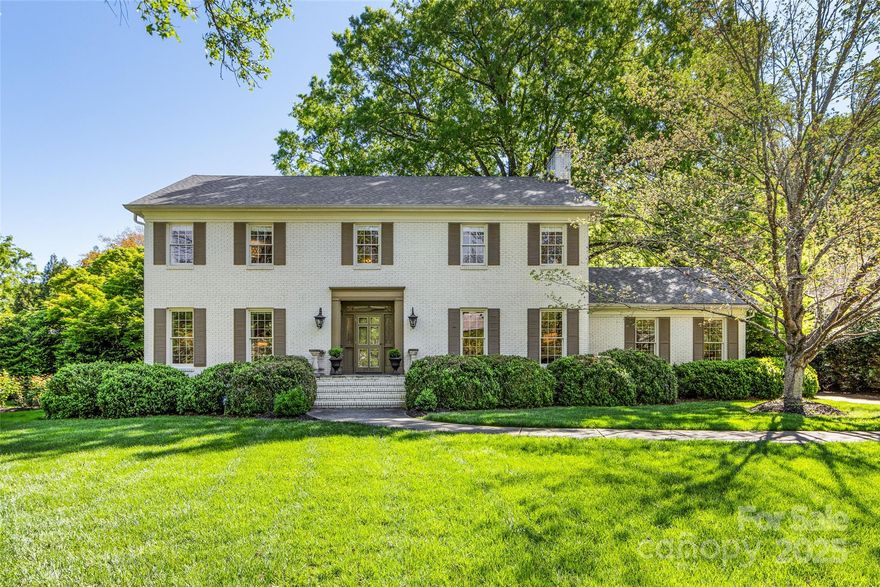 Timeless and elegant two-story on popular Richardson Drive. This gorgeous all brick home has been lovingly updated by current owners. Curb appeal abounds! Gracious entry opens to generous family room w ample seating and fireplace. Hardwoods down and upstairs hall. Kitchen remodeled (2005) w island, gas cooktop, stainless appliances and bar w glass cabinets. Breakfast nook overlooks gorgeous private patio and backyard. Dining/living room enhanced w french doors, moldings and additional formal/informal living space. Downstairs bedroom (current den) w full bathroom provides endless options - future owner suite or perfect w/out of town family/guests, office/playroom.  Primary bedroom up w custom wardrobe (2018), walk in closet, bathroom w frameless shower. Two spacious additional bedrooms up w hall bathroom. Enjoy AMAZING outdoor living on the gorgeous covered bluestone porch (2018) w built in ceiling heaters, TV, fireplace (gas starter), walkway. Enjoy the private yard, mature trees.