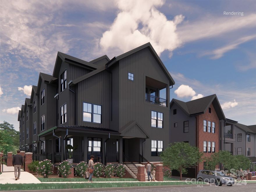 One residence remains in Phase 1 and pricing will increase in Phase 2! Welcome to Aster Court, an extraordinary new townhome community less than half a mile from Downtown Asheville, in one of the city’s most historic neighborhoods. Enter from your expansive 216 SQFT terrace to a wide-open floor plan with 10 ft ceilings, gorgeous wood flooring, large windows, and a chef’s kitchen featuring premium finishes, quartz countertops, soft-close cabinetry, and a center island. This plan boasts walk-in closets in all bedrooms and a sweeping primary suite that spans the entire 3rd floor with a private den, soaking tub w/ separate shower, two walk-in closets, and access to a private terrace and veranda. Additional features include solid-core interior doors, Cat-6 wiring, custom wood shelving, a tankless water heater, Delta faucets and more. Ideally located across from Jettie Rae’s Oyster House, Taco Temple, and City Bakery! Select your own interiors and move in in mid-2025!