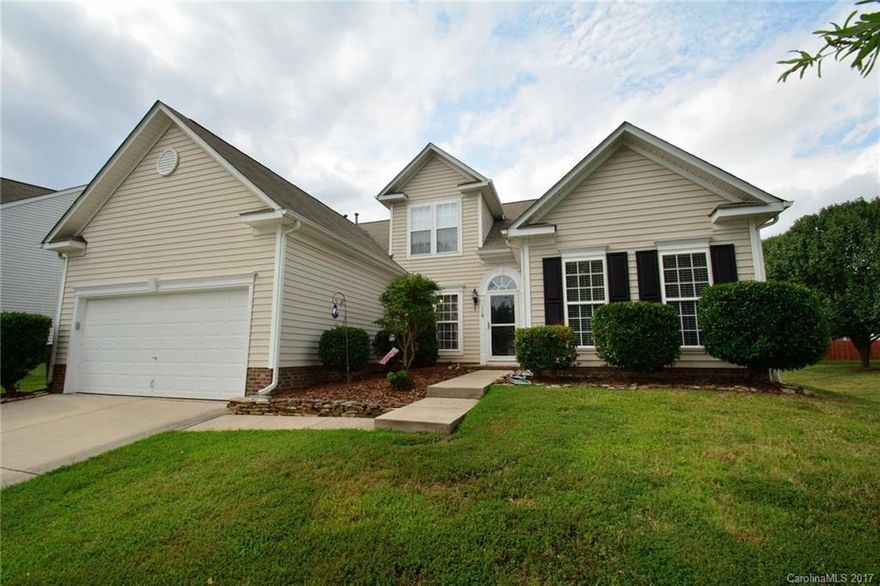 ~MOVE-IN READY~ You will love this charming 1.5 story, well kept home!, Almost 2,000 square feet offers you a split floor plan with 2 bedrooms on the main, master on the main w/ walk-in closet and 4th bedroom/bonus room upstairs.Beautiful white fencing creates privacy in the large back yard perfect for entertaining on the oversized patio! Tasteful landscaping will welcome you home. MUST SEE! City water/sewer with trash pick-up! Stainless front Frigidaire fridge included. ~HOME WARRANTY INCLUDED~
