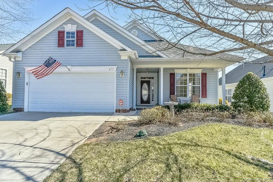 Wonderful ranch home in amenity rich Four Seasons at Gold Hill. Bright and open home flows well for entertaining, tons of closets plus additional storage above garage with full stairs. Silestone countertops, beautiful hickory flooring throughout living and bedroom areas. Community offers driving range, putting green, tennis courts, library, pool, clubhouse, fitness, planned activities. HOA provides all lawn maintenance. Easy access to I-77 and Charlotte.  Fabulous, maintenance free living!