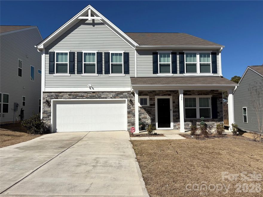 Stunning 6-bedroom 3 full bath home with oversized 2 car garage loaded with gorgeous upgrades!  Nearly 4000 square feet of living space with beautiful arches in several areas.  Lovely foyer with molding upon entering.  Gourmet kitchen with farm sink, nice pendant lights, tile backsplash, granite countertops, extended island, plenty of cabinet space, and more.  Open concept from kitchen to exquisite dining area and living room with an eye-catching stone fireplace.  Study with closet on main level could also be used as a bedroom.  First floor full bath is spacious with ceramic marble floors.  Luxury vinyl flooring throughout.  Wood capped stairs with rod iron leads to the upper level.  Enormous breath-taking primary bedroom luxury ensuite with dual closets.  Master Bathroom features his and her sinks, a tiled shower, and water closet.  Large secondary bedrooms with large closets.  Spacious game room ready for entertaining.  Laundry room with cabinets and ceramic floors.  A Must See!!    House to be professionally measured.  Washer, dryer, refrigerator, and mounted tv not to convey.