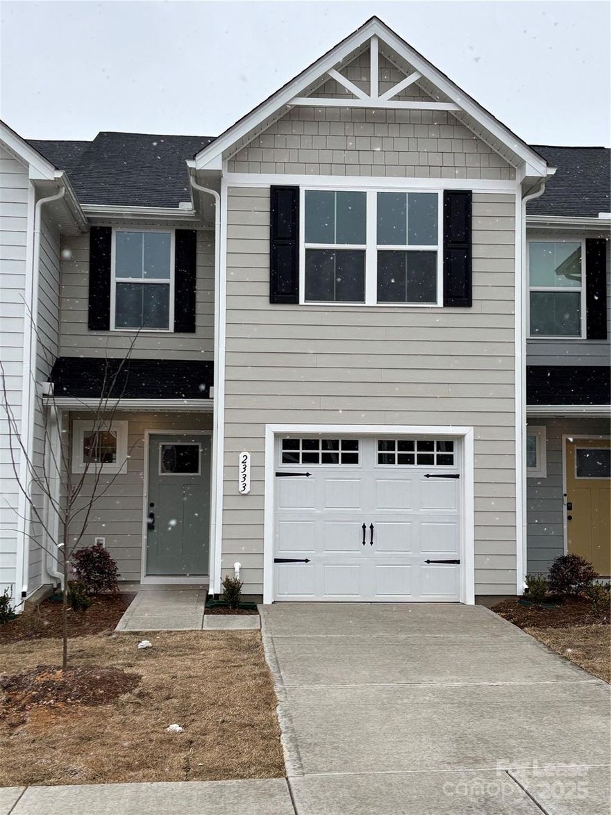 NEW CONSTRUCTION!!  BUILT IN 2025!!  BRAND NEW!!  NEVER LIVED IN!!  Two story townhome with Open floor plan, huge kitchen with island, granite countertops, lots of pantry space, tons of natural light, big patio, 3 bedrooms, 2 full bathrooms, powder room.  Laundry upstairs, washer/dryer provided, large open living room, modern stainless appliances, one car garage. Lease requires 1 year+, no smoking. Tenants are responsible for all utilities, lawn maintenance is included, minimum credit score of 700 required, Application required for each adult over 18 years old.