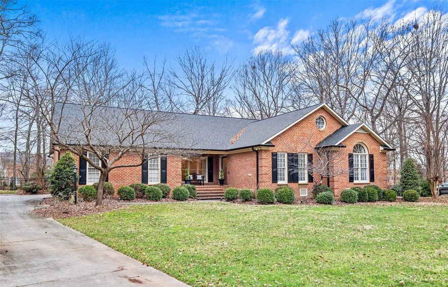 One Story Full Brick Home in Desirable Carriage Downs Neighborhood! Spacious, eat-in kitchen with granite counter tops and stainless steel appliances. Nice size pantry. Separate dining room opens into living area with gas log fireplace. Many updated  light fixtures throughout! Updated master bathroom with granite counter tops, double vanity sinks, garden tub, and separate shower.  400 sq ft of flooring added to attic for extra storage. Stunning curb appeal! This home sits on over a half acre lot. Enjoy the beautifully landscaped yard while entertaining on the back deck. Back yard fenced-in.   Ideal Location close to shopping, restaurants, grocery stores, and parks.