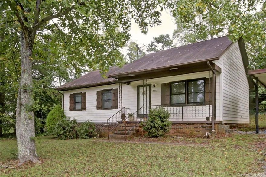 Great opportunity for single story home within walking distance to downtown Troutman.  This 3 bedroom, 1 bathroom home features solid hardwood floors in living, dining and all bedrooms.  Ceramic tile in bathroom.  This 1/3 of an acre lot is partially wooded and offers plenty of privacy.  Outside features wood deck and storage shed.