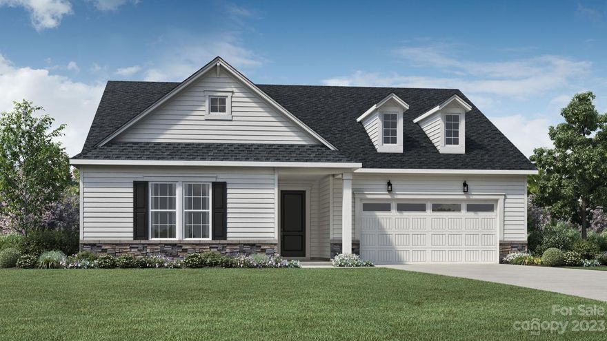 This new construction home is a perfect gem! The kitchen is truly the heart of the Devin Low Country home design. Overlooking the expansive great room, casual dining area, and spacious covered patio, the well-appointed kitchen is complete with a large center island with breakfast bar, plenty of counter and cabinet space, and an ample walk-in pantry. Complementing the majestic primary bedroom suite are a large walk-in closet and luxurious primary bath with dual vanities, a spa-like shower with seat, linen storage, and a private water closet. Secondary bedrooms share a full bath and a powder room on main for guests.