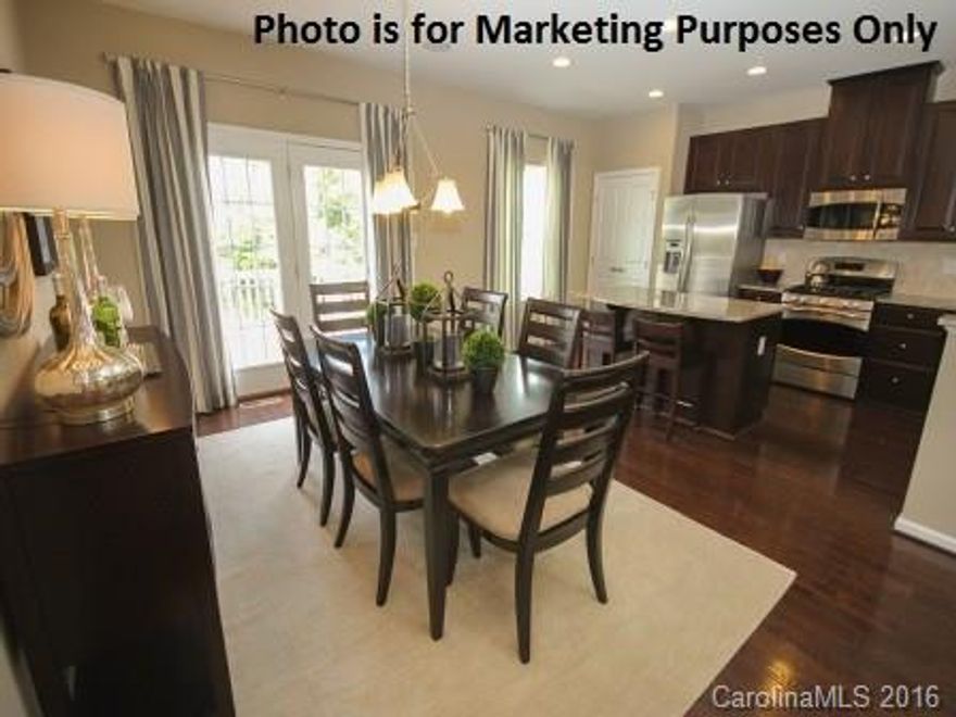 Great opportunity to own a new townhome in Uptown!! This home boasts just under  1,600 sq.ft. with 3 bedrooms and 2.5 baths. This open layout offers granite countertops in the kitchen, upgraded 42" cabinets, stainless appliances, upgraded owner's bath with ceramic tile, hardwoods in kitchen,foyer and powder room, tankless water heater and more!! Come see why Bryant Park is one of the area's top-selling communities!